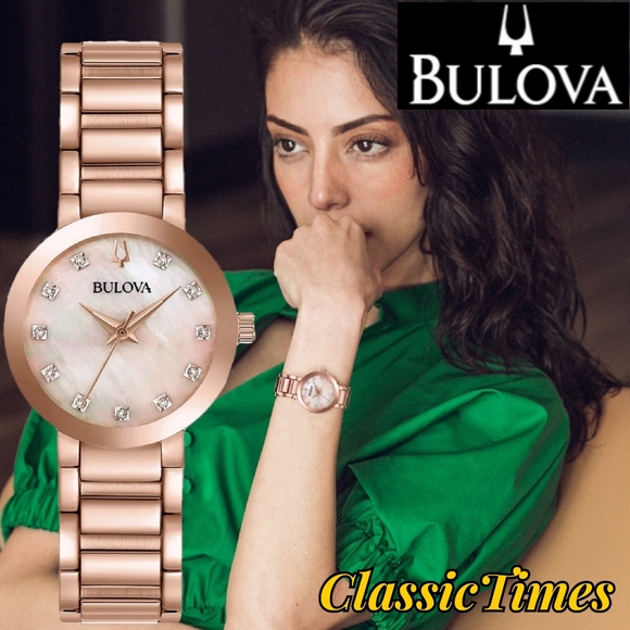 Bulova Accessories - ***NEW*** Bulova Modern Quartz Diamond Mother of Pearl Dial Ladies Watch